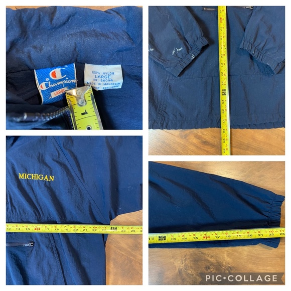 Vintage University of Michigan pullover nylon windbreaker - Picture 15 of 16